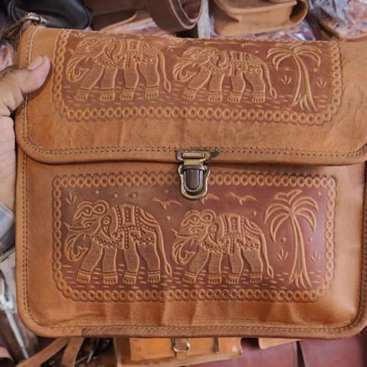 Designer Elephant Leather Bag